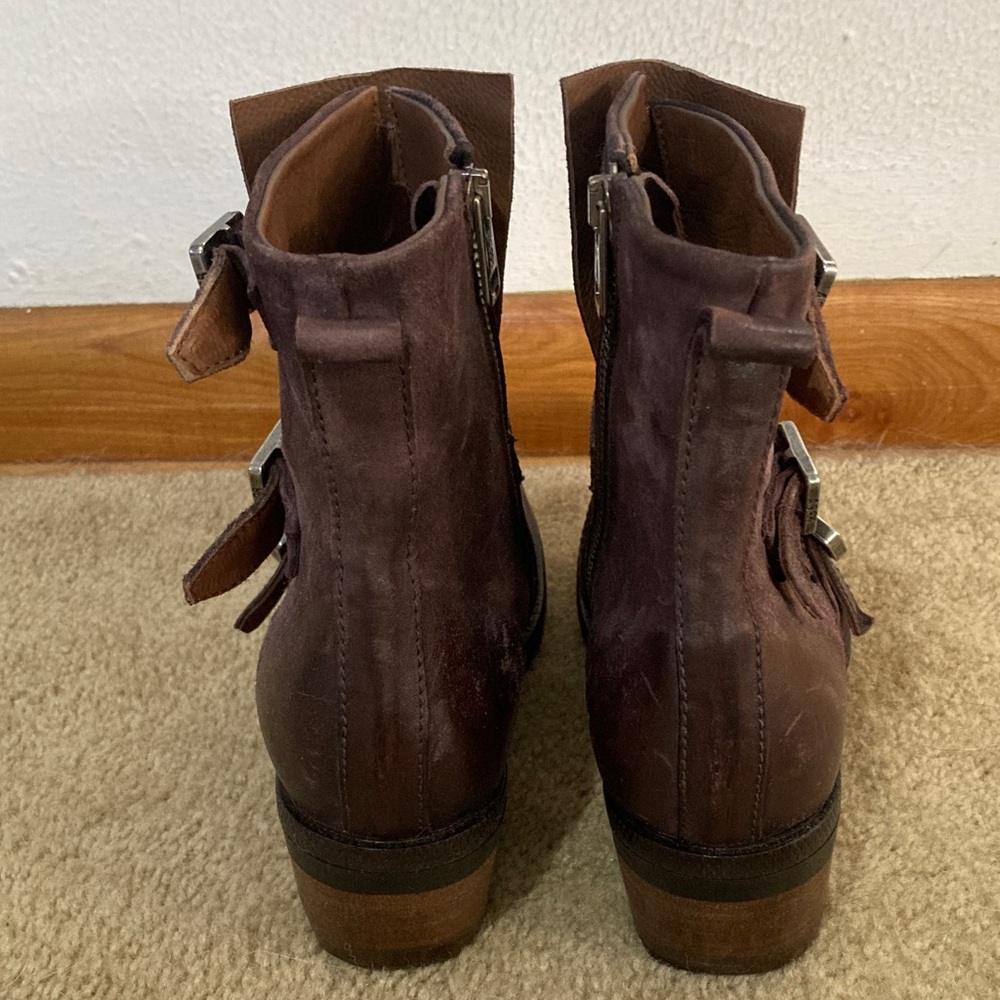 A.S.98 Ankle Boots Eggplant EU37 US7 - Picture 4 of 6
